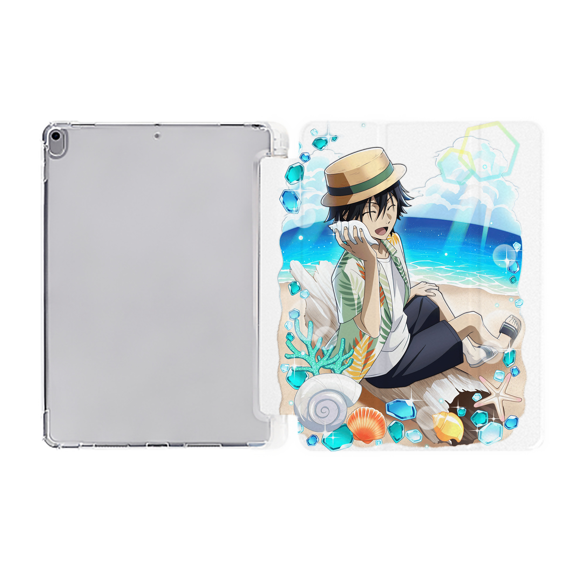 （画像用） 文豪ストレイドッグス Bungo Stray Dogs IPad ケース ペン収納付き 三つ折りスタンド PUレザー×シリコン 対応機種9.5/10.5/10.9インチ